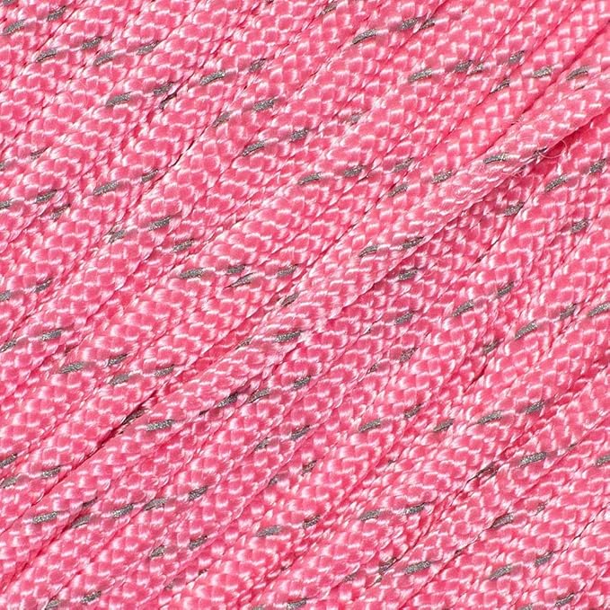 West Coast Paracord – 95 Tensile Strength - 1 Strand Reflective Paracord (10 Feet, Baby Pink)