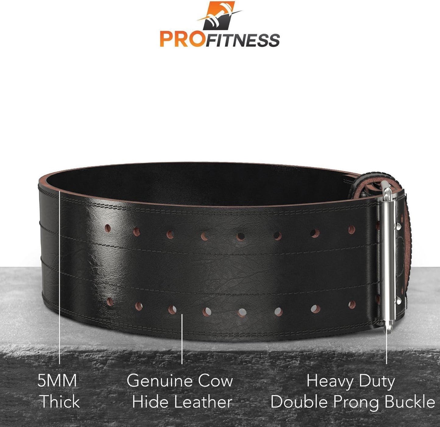 Weight Lifting Belt (4 Inch Wide) – Genuine Leather Workout Belt for Men & Women - Great for Weightlifting on Squats, Deadlift, Cross Training and Gym Workouts - Back Support and Injury Prevention