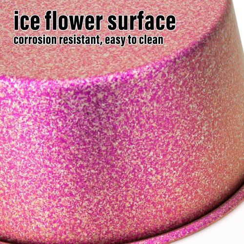 TiTo Titanium 500ML Titanium Sierra Cup Bowl with Handle Portable Lightweight Cookware for Outdoor Camping, Hiking, Backpacking, Picnic, BBQ Kitchen Tableware (rose)