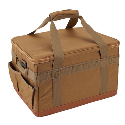 Camping Storage Bag, 30L Foldable Camping Cookware Organizer, Tactical Tote Bag with Handles for Hiking Cookware, Travel, Car, Hard Design, DIY Storage Space
