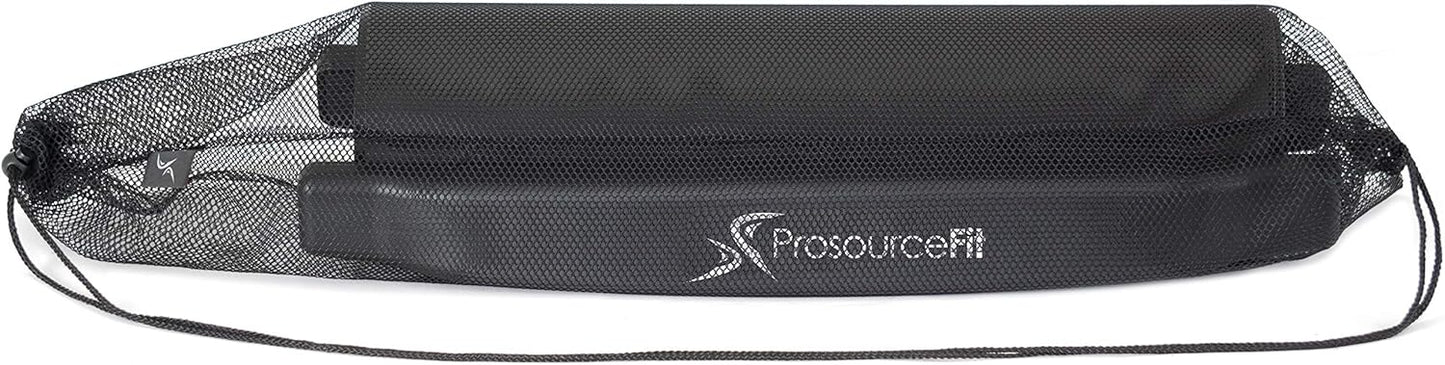 ProsourceFit Slide Board Mat for Exercise 6’ with End Stops, Booties & Carrying Bag for Low-Impact Indoor Home Workouts and Sports Training