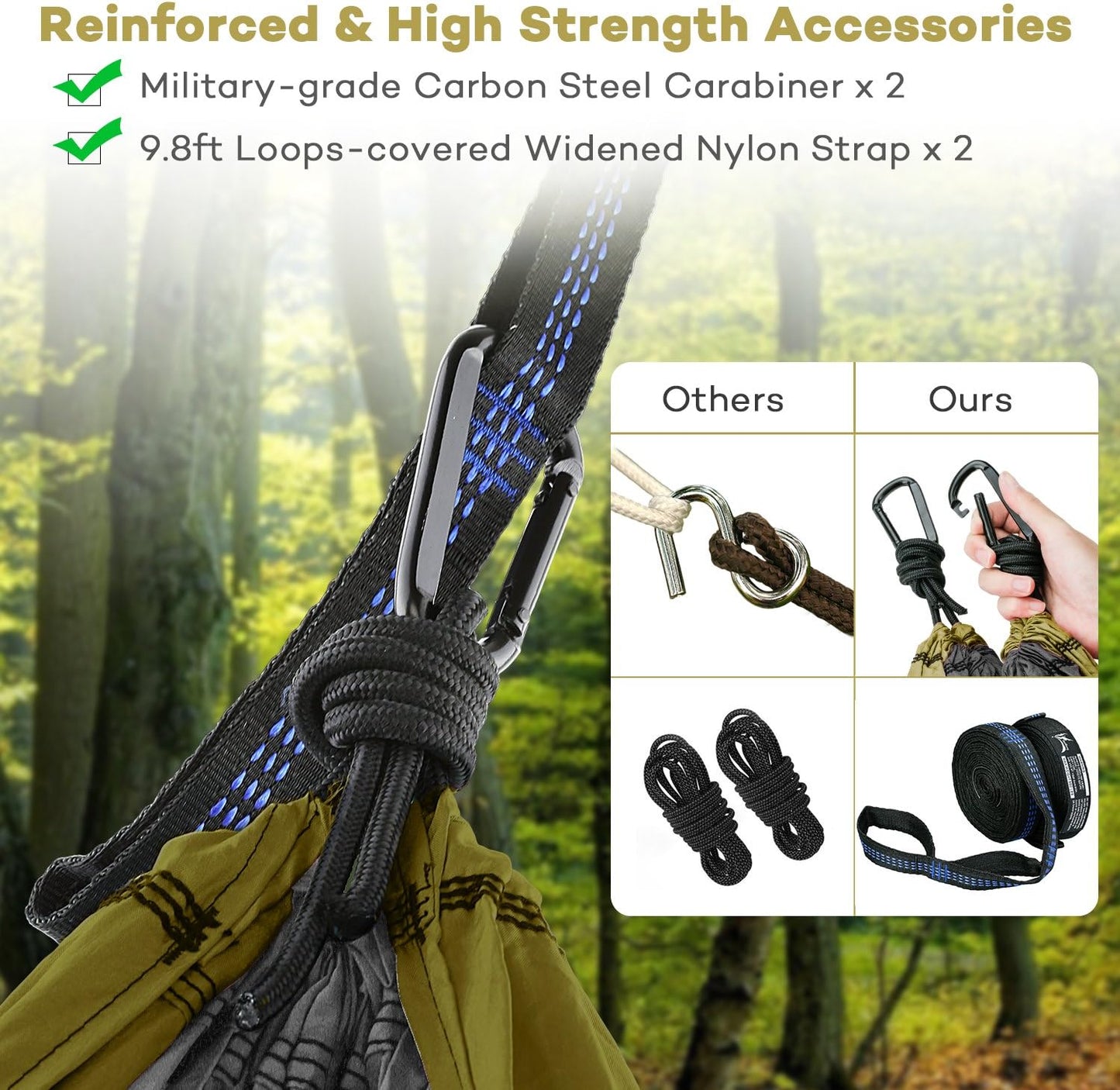 Reinforced Camping Full Set, 118" x 78"/550lbs
