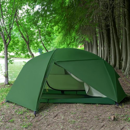 Lavitis 2 Person Lightweight Backpacking Tent,Ultralight Portable 20D Waterproof Nylon Tent for Camping，4.4LB 3 Season Backhiking with 7001 Aluminum Poles and V-Shaped Aluminum Floor Spike