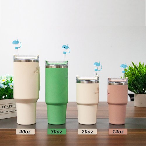 Straw Toppers for Stanley Tumblers 30/40oz Animal - Whale - 3pcs