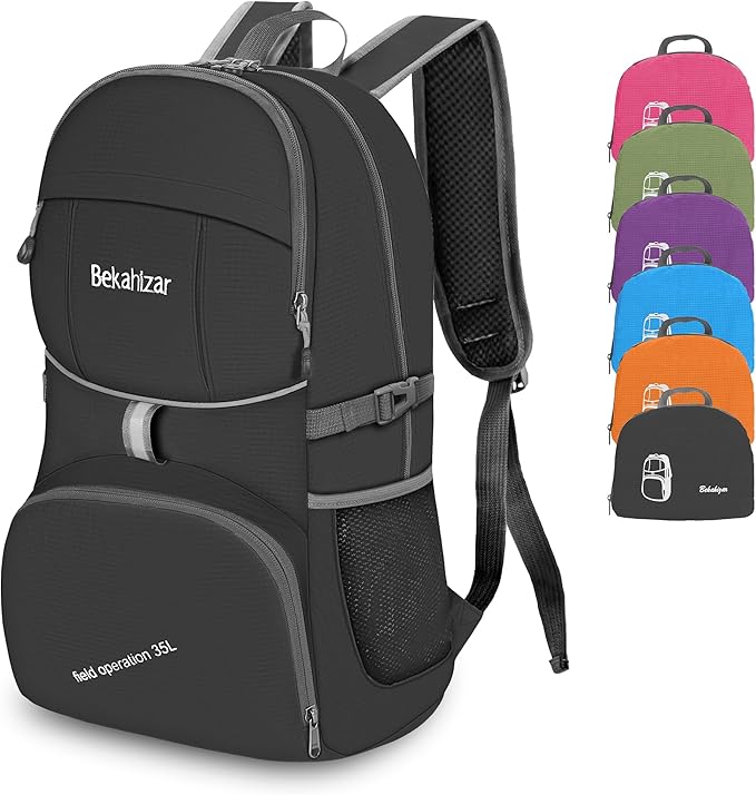 35L Lightweight Backpack Foldable Hiking Daypack Packable Travel Day Bag for Men Women Outdoor Walking Camping