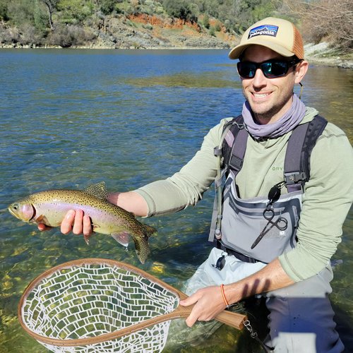 GarveeLife Fly Fishing Net - Trout & Bass Catch & Release Net with Safety Rope Lanyard & Soft Rubber Mesh