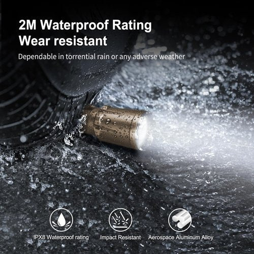 XT11GT Pro 3300 Lumens USB C Rechargeable Tactical Flashlight, 1345 Feet Beam Distance, Instant Reaction Dual Tail Switches, Tactical + Outdoor Settings, with 3100mAh Battery, Holster - Desert Tan