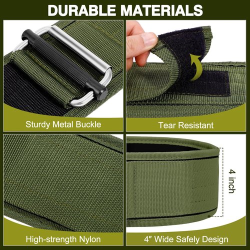 Turakun Weight Lifting Belt and Lifting Straps: Weightlifting Gym Belt for Men Women Deadlift Squats Belt for Bodybuilding Workout, 4 Inch Black S