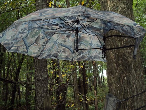 skiguard Hunting Tree Stand Umbrella, Weather-Resistant 57" Wide Camo Hunting Treestand Umbrella, Portable & Durable Shelter, Hunting Umbrella for Tree Stand, Hunting Gear and Accessories
