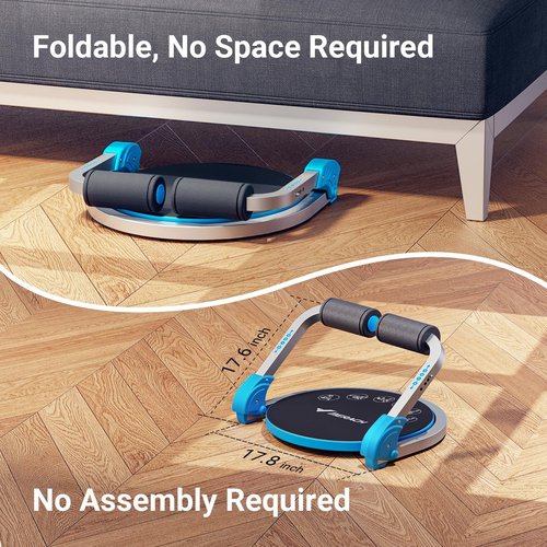 MERACH Ab Machine for Stomach Workout, Ab Crunch Machine with 3 Adjustable Resistance and Automatic Rebound, Sit Up Machine with 330 LBS Weight Capacity, Ab Workout Equipment for Home Exercise (Blue)