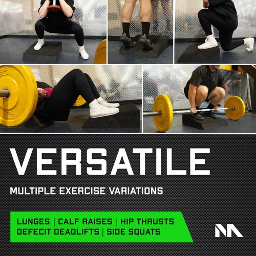 Motion Molds Slant Board Foam Block - Rdl Workout Equipment Gym Wedge - Exercise Step Platform For Glute Growth Booty Builder - Calf Stretcher Gym Accessories Women - Deadlift Platform Lunge Machine Weight Lifting