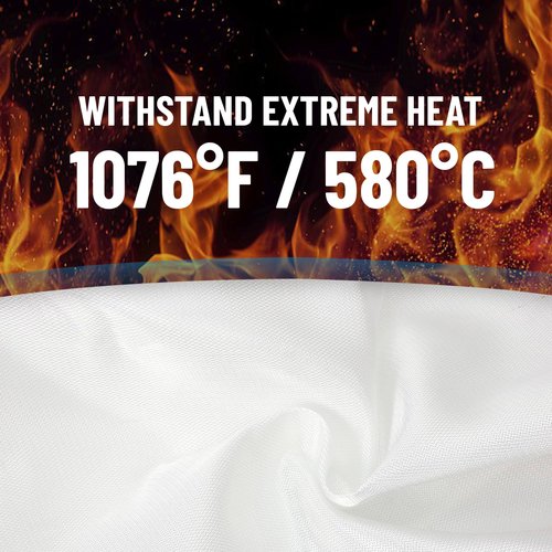 Wamoma Fire Suppression Blanket - Waterproof, Oil-Resistant, Fiberglass Fire Blanket for Home, Kitchen, Grill, BBQ, Fireplace with Rapid Deployment | Reusable High Heat Resistant Safety Sheet