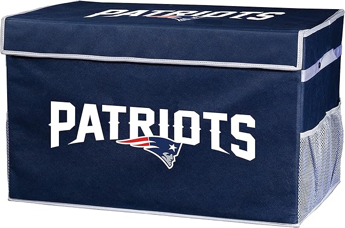 Franklin Sports NFL Storage Footlocker Bins - Large Folding Organizer Containers - NFL Team Office, Bedroom + Living Room Décor - Large + Small Bins