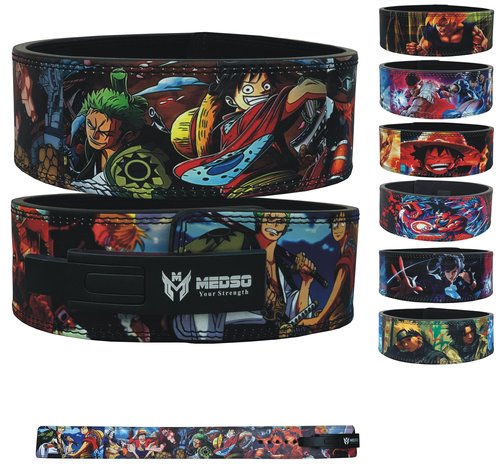 MEDSO Anime Weight Lifting Lever Belt, Lifting Blet for Squats,Deadlifts, Cross Training,Weightlifting, Bodybuilding for Perfect Back Support for Men Women (X7, X-Large)