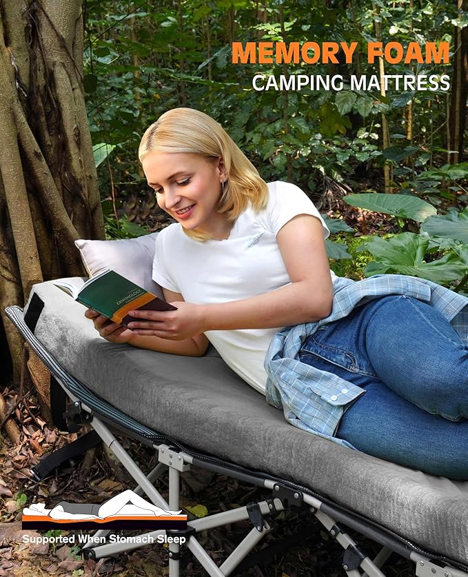4 INCH Thick Foam Camping Mattress [Car/Tent/Cot] 30D Foam Portable Floor Sleeping Mat Cot Pad Roll Up Mattress for Guests Sleepovers RV Truck Camper