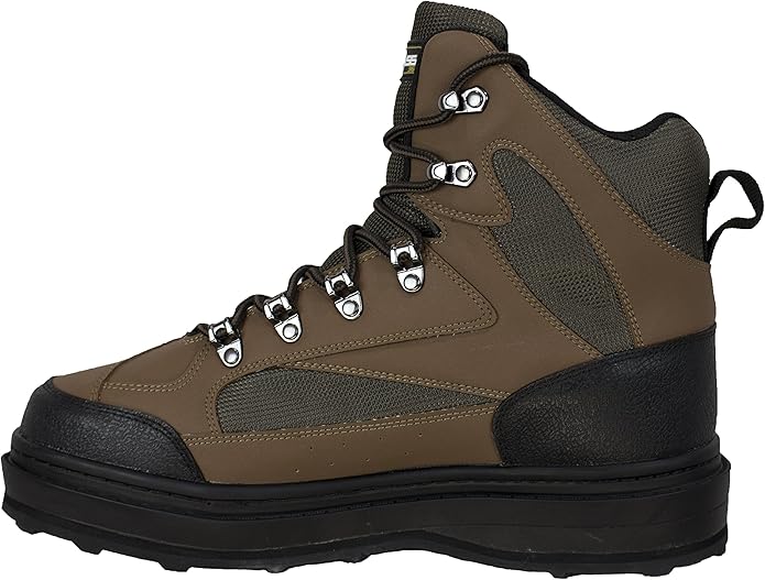 Compass 360 Men's Fishing River Durable Non Slip Ledges Cleated Sole Wading Shoes Boots