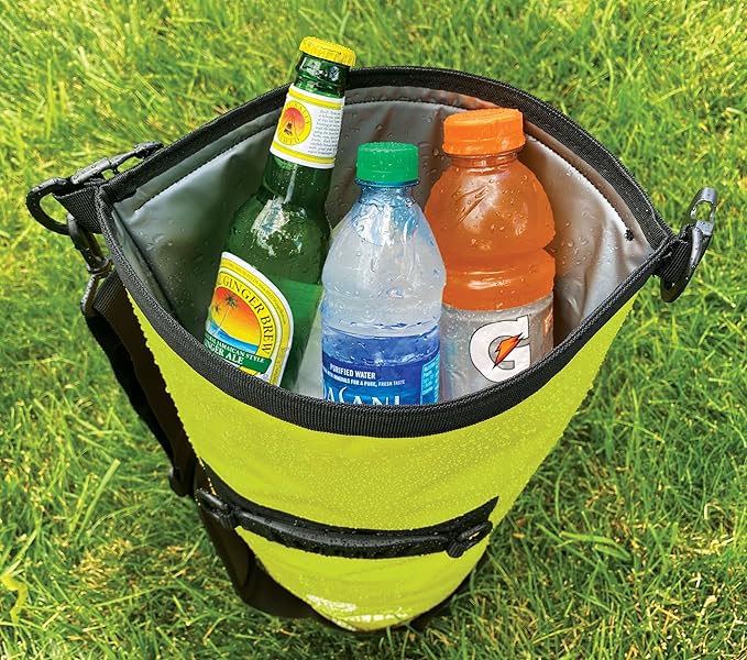 Dry Bag Floating Cooler - Roll Top Insulated Backpack – Portable, Collapsible, Waterproof with Padded Shoulder Strap - Perfect for Kayaking Fishing Beach Hiking -15L