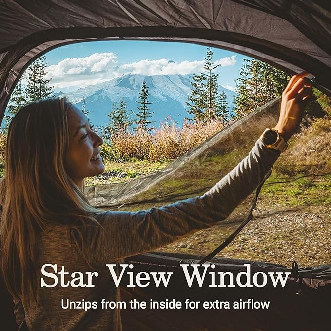 Coleman PEAK1 Premium Backpacking Tent, Waterproof Fabric with 2,000mm Waterhead Rating can Withstand Winds up to 45 MPH; Wide Door, Star View Window, & Footprint Included, 1/2/3/4/6 Person Tent