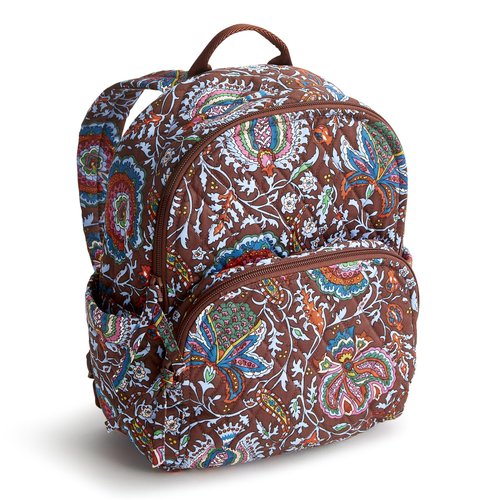 Vera Bradley Women's Premium Cotton Small Banbury Backpack, Marrakesh Cinnamon, One Size