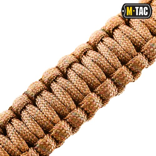 M-Tac Survival Paracord Bracelet – 12 ft Emergency Rope with Compass & Whistle – Tactical Cord for Camping, Hiking, EDC (Orange, Medium Set of 3)