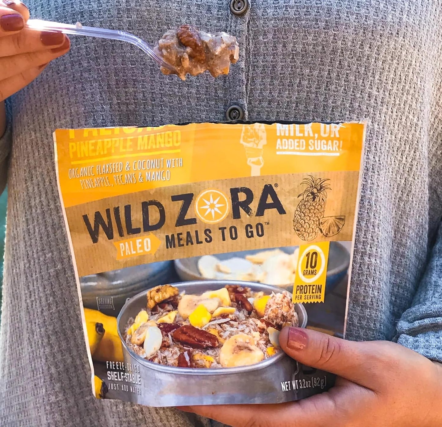 Wild Zora Paleo Freeze Dried Meals for Backpacking & Camping - Healthy Gluten Free & Grain Free Camping Meals/Backpacking Food + No Added Sugar - Great for Travel (AIP 4-pack)