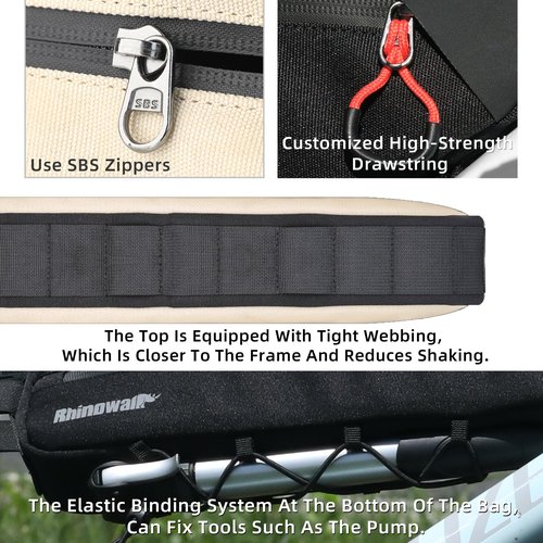 Rhinowalk Bike Frame Bag Bicycle Under Top Tube Bag Triangle Bag Cycling Tools Storage Bag for Road Bike Gravel Bike Accessory