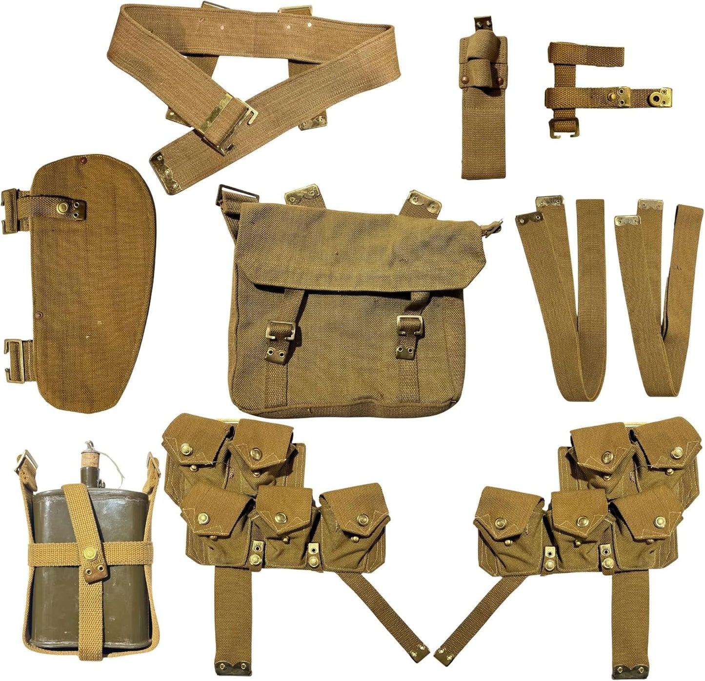 warreplica WWI British P08 Webbing Set (Full Set) Reproduction, Durable and Authentic Design for Collectors, reenactors, and Display use.