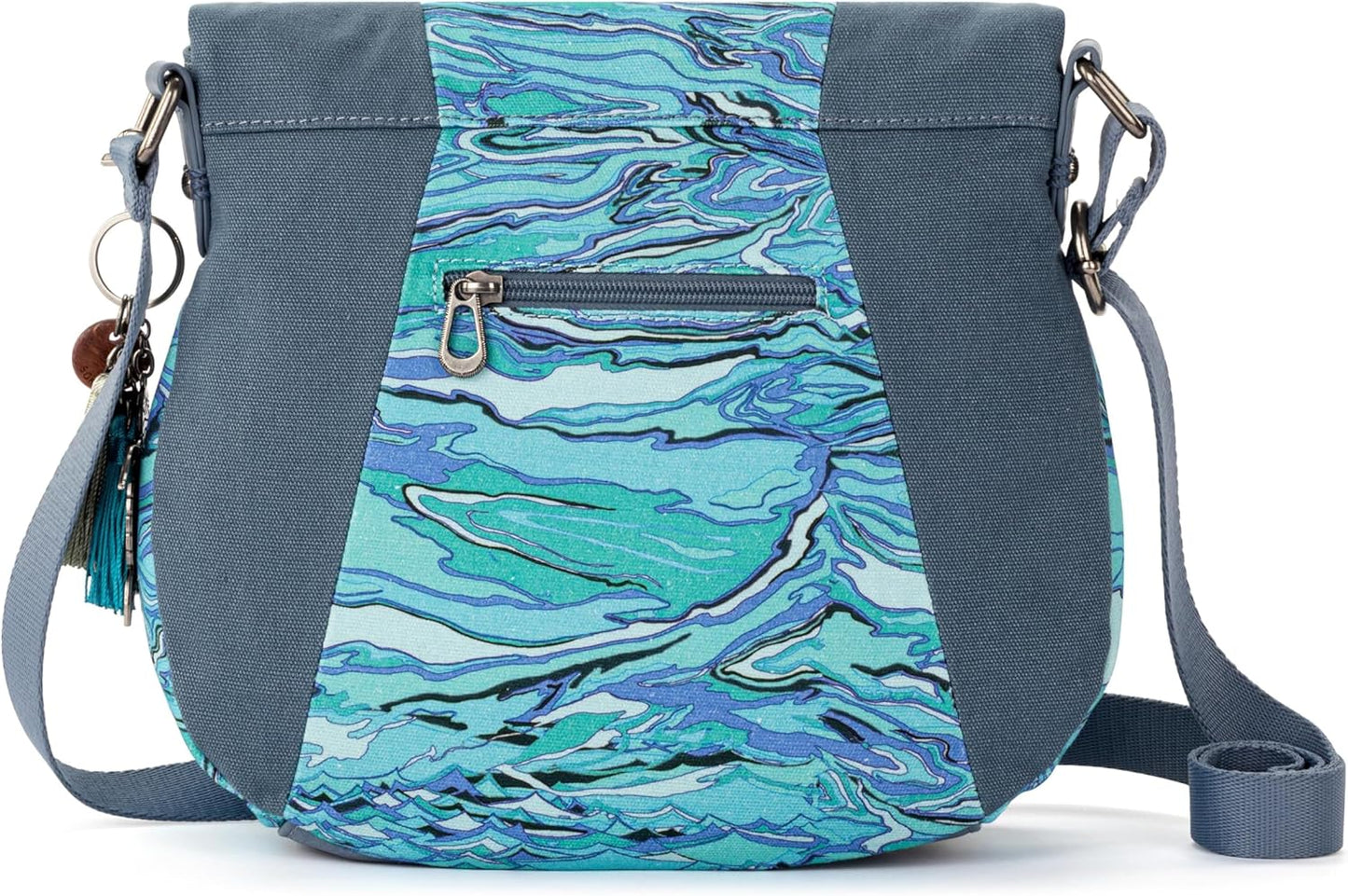 Sakroots Foldover Crossbody Purse - Women's Handbag For Everyday & Travel - Cross Body With Adjustable Shoulder Strap