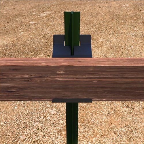Atflbox T Post Target Hanger for AR500 Steel Targets, 4 Pack T Post Steel Target Mounting Bracket, Steel Shooting Target Mounting Hardware for Precision Shooting