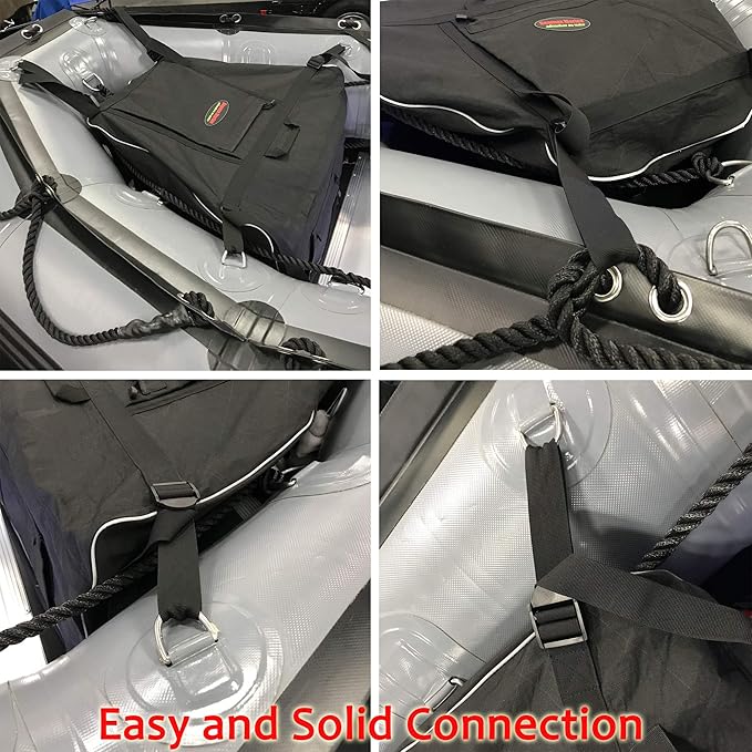 Seamax Sunlitec Front Accessory Storage Bow Bag for Inflatable Boat, with Reflective Line
