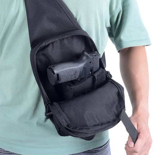 NorthClimbOtd Tactical Sling Chest Bag Concealed Carry Bags with Gun Holder EDC Shoulder Crossbody Casual pac (Black)