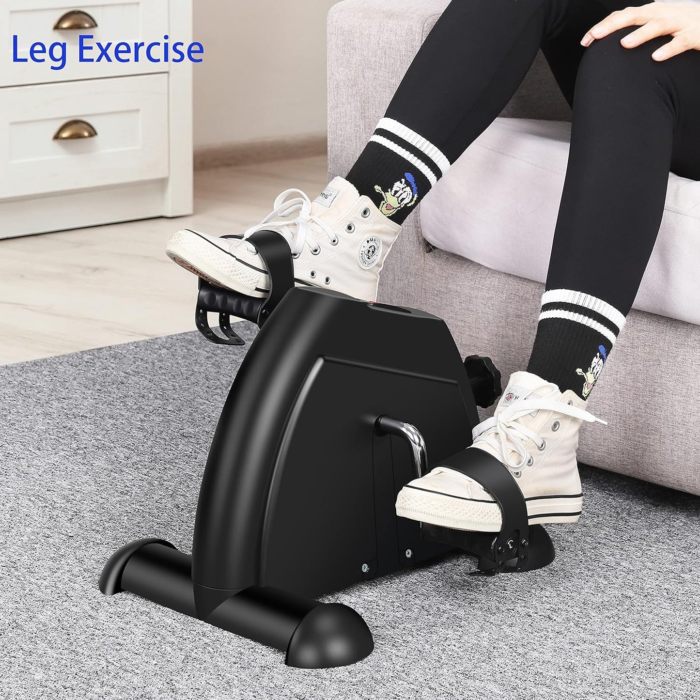 Pedal Exerciser Mini Exercise Bike for Leg and Arm Cycling Recovery Exercise Low Resistance Portable Bike