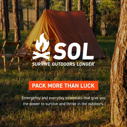 S.O.L. Survive Outdoors Longer SOL Escape Bivvy with Hood - Orange, 60 GSM