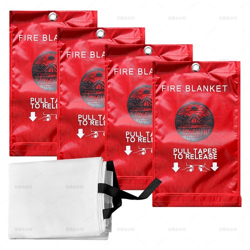 Lovelin Emergency Fire Blanket - 1 Pack - Fire Suppression Blanket for Kitchen, 40” x 40” Fire Blanket for Home, Fiberglass Fire Blanket（1）
