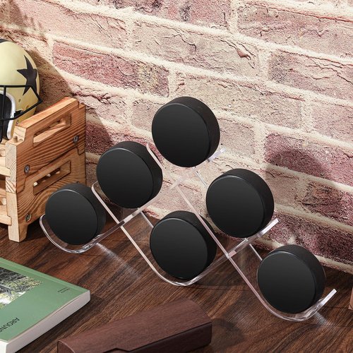 Wonderjune Hockey Puck Holder Hockey Puck Display Holder Stand Cases Autographed Sports Memorabilia Game Gifts for Collectors(Acrylic)