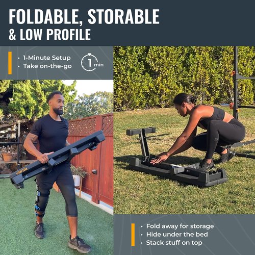 Verse Agile Folding Weight Bench – Compact & Portable Workout Bench for Home Gym – Heavy-Duty 1,000 lb Capacity, Foldable Flat Bench for Strength Training, Adjustable Decline Sit-Up Bench for Full-Body Workouts