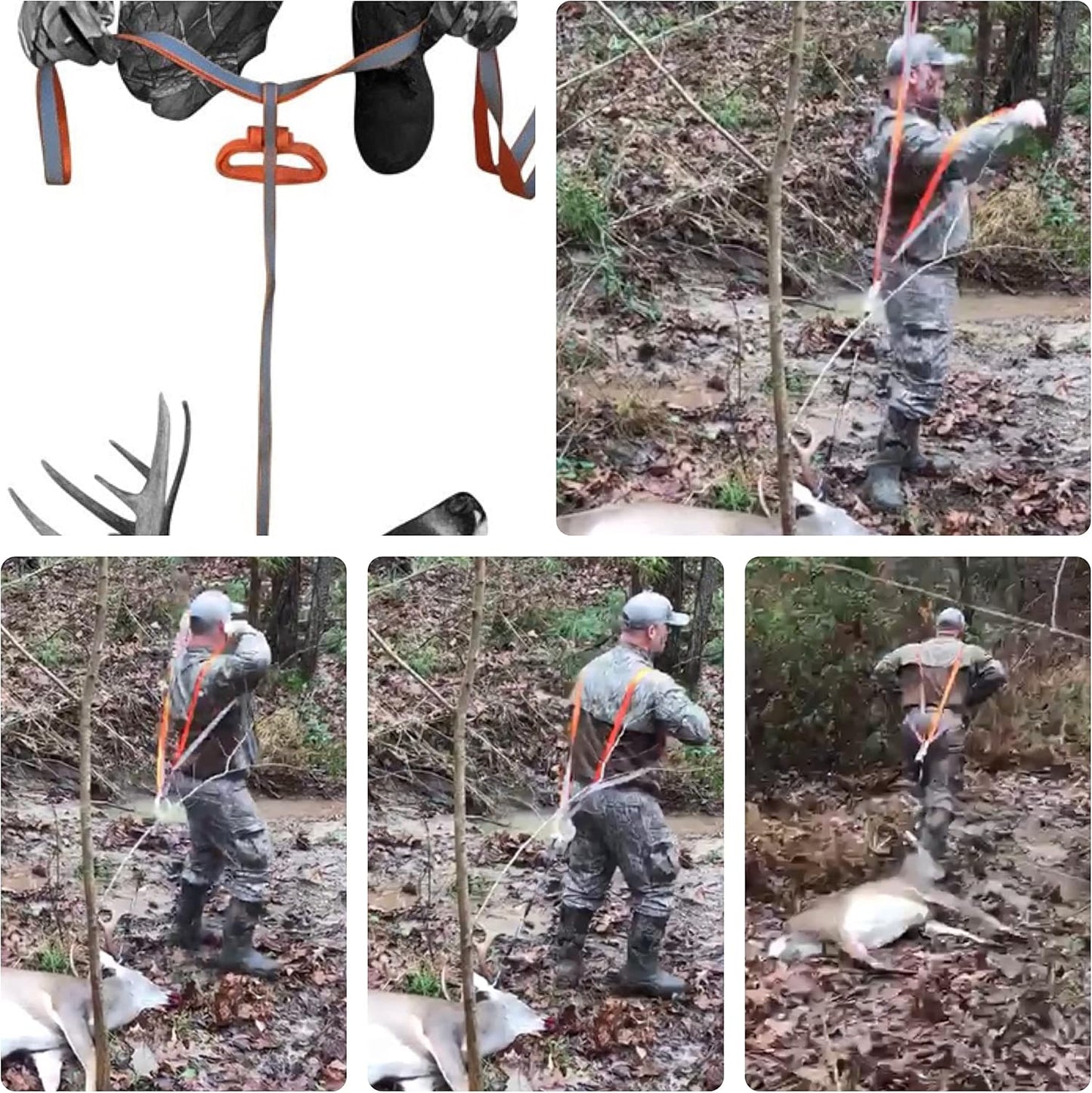 MULTUS Deer Drag Harness Quick and Easy to Use Hunting Gear for Deer Hunters