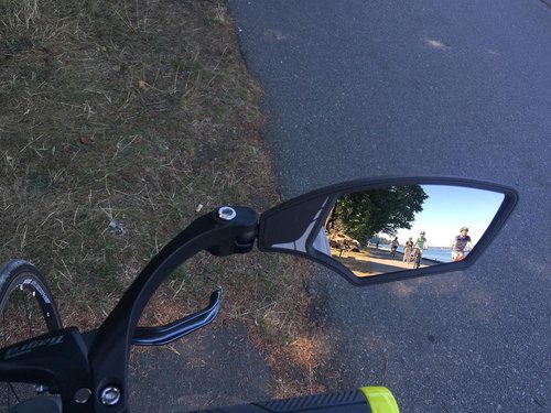 Hafny Handlebar Bike Mirror – HD Glass, Wide Angle, Adjustable 360° Rear View – Shatterproof, Anti-Glare, Premium, MTB, E-Bike, and Commuter Cycling Safety, HF-MR095