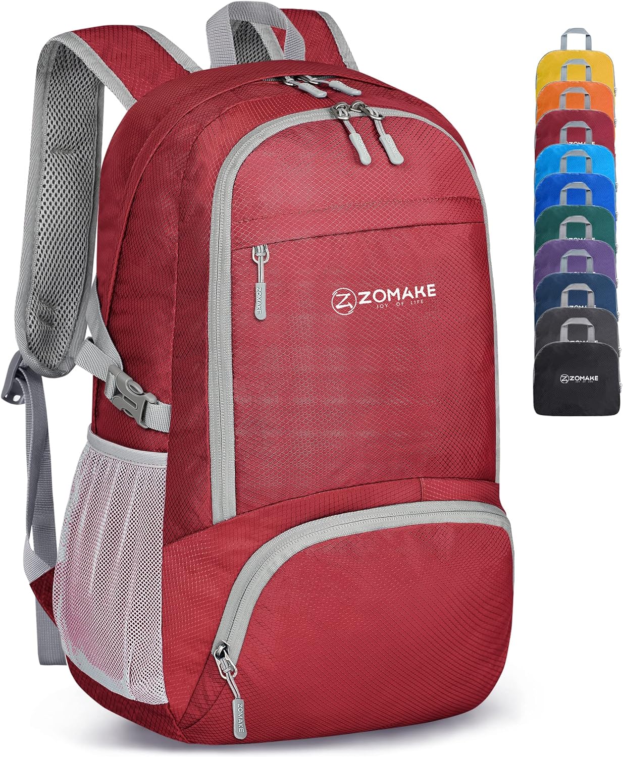 ZOMAKE Lightweight Packable Backpack 30L, Foldable Hiking Backpacks Water Resistant Compact Folding Daypack for Travel(Black)