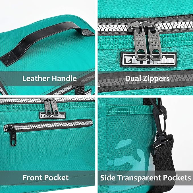 Tirrinia Insulated Lunch Bag for Women Men, Leakproof Thermal Reusable Lunch Box Tote for Adult by Tirrinia, Lunch Cooler for Office Work, Teal