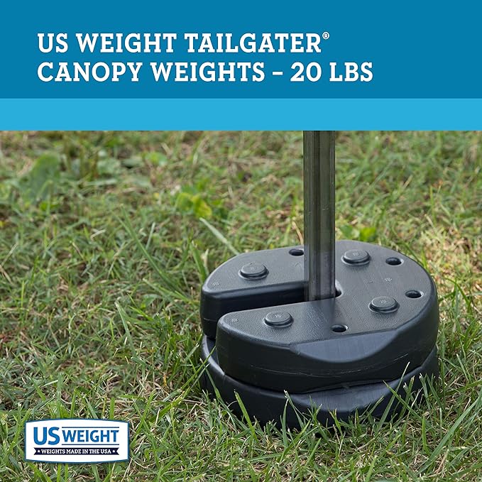 Impact 4'x4' Pop up Changing Dressing Room & US Weight Tailgater Canopy Weights with No-Pinch Design for Easy, Safe Installation, and Removal to Secure Tents, Canopies, and Umbrellas at Outdoor Events