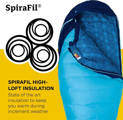 Marmot Women’s Trestles 15° Sleeping Bag | Insulated, Water-Resistant, Left-Zip, French Blue/Harbor Blue