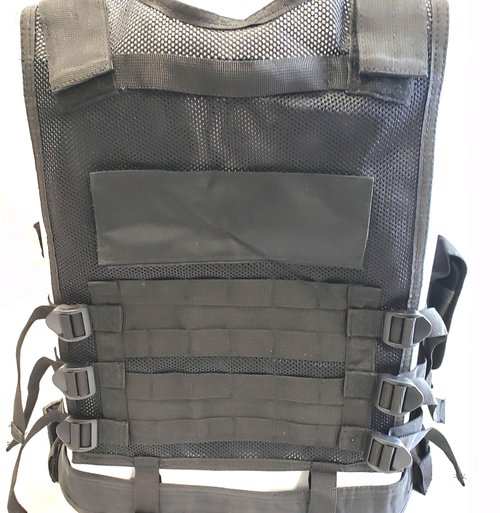 3Skull Light Weight Upgraded Tactical Airsoft or Paintball Vest - Duty Belt, Pistol Holster, 9 Pouches - Black, One Size