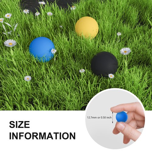 LinRui 100ct .43 Cal Paintball, New Reusable Training Soft Rubber Balls for Paintball Guns .43 Caliber Self Defense Balls Ammo, .43 Rubber Balls Ammo for T4E PPQ/ TPM1/Glock17, with Goggle (Blue)