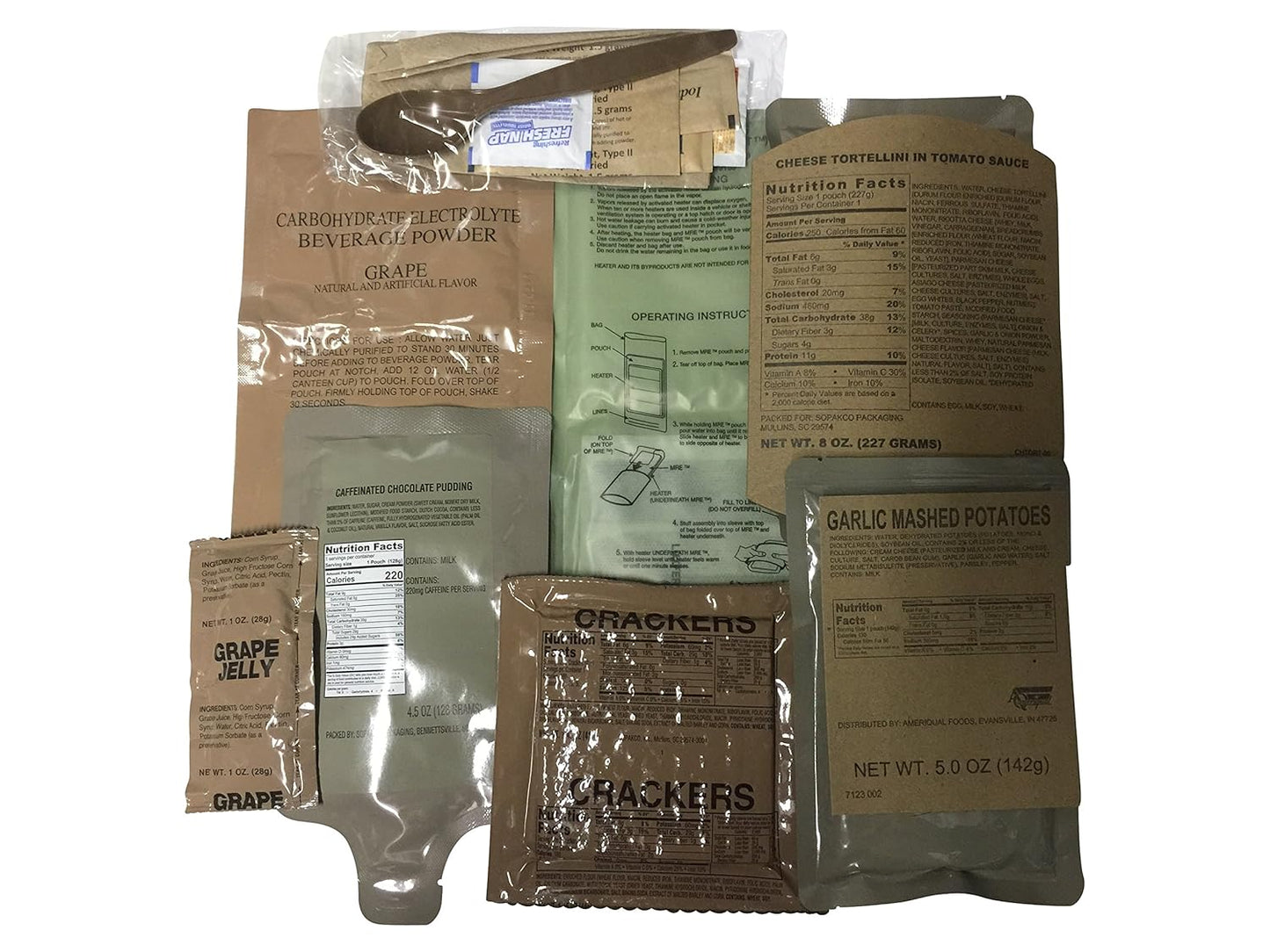 MRE (Meals-Ready-To-Eat) Sure-Pak Meal-2017 Pack Date-ACM (Elbow Macaroni in Tomato Sauce)
