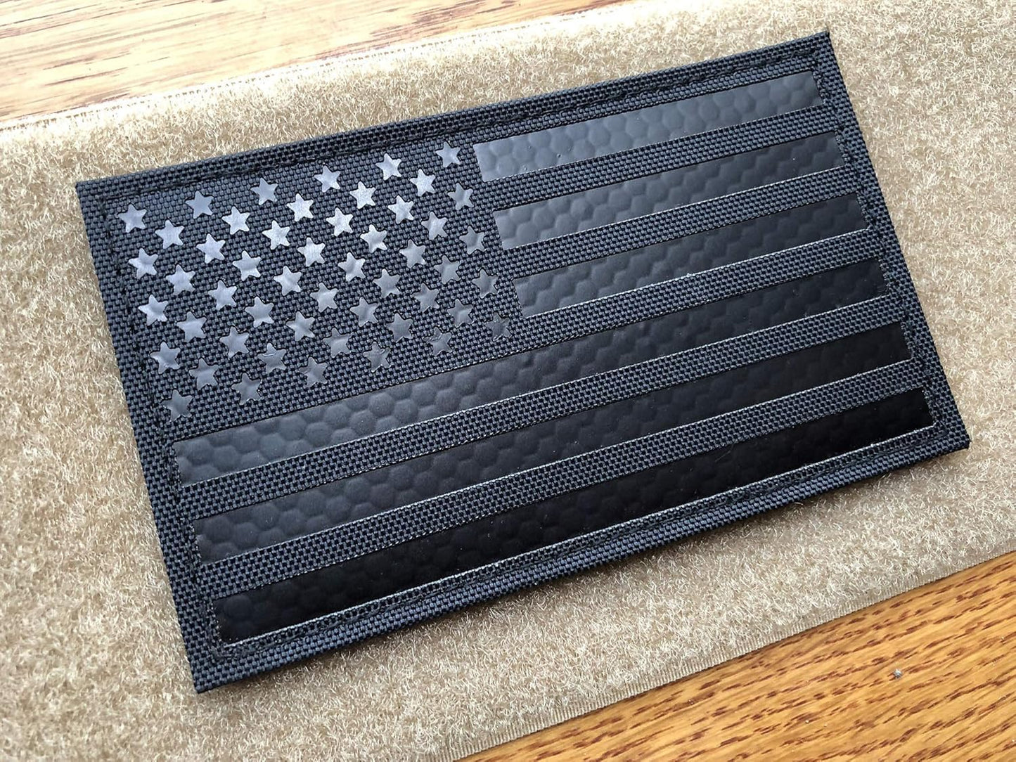 SUVIYA 5x3 inch Large Camo Infrared IR US USA American Flag Patch Tactical Vest Patch Hook-Fastener Backing (5" Width x 3" Height)