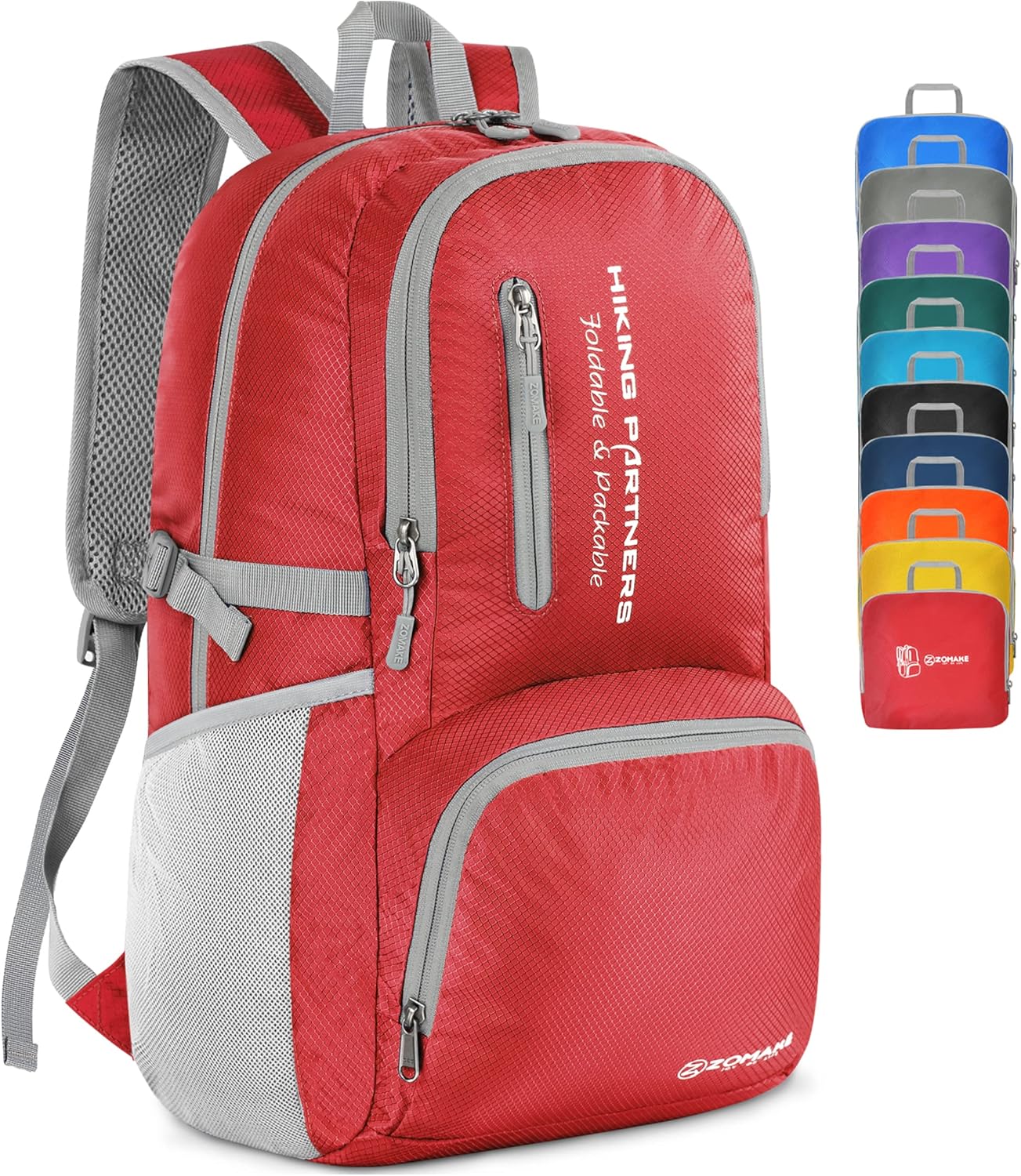 ZOMAKE Lightweight Packable Backpack - 35L Light Foldable Hiking Backpacks Water Resistant Collapsible Daypack for Travel(Dimgray)