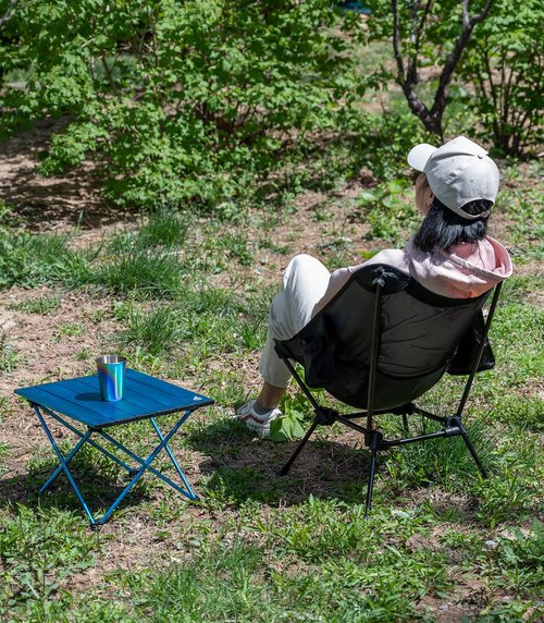 iClimb 1 Adjustable High Back Anti-Sinking Chair and 1 Low Back Chair Bundle, Ultralight Compact for Two Person Outdoor Camping Backpacking Hiking Beach Concert