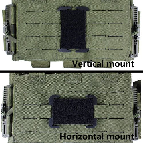 JX Tacfancier Patch Board Molle Patches Panel, 2 Pack Patch Display Board Rigid Hook and Loop, Name Patch Display Holder Tactical Backpack Accessories
