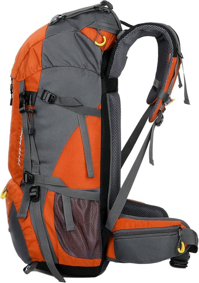 WoneNice 50L(45+5) Waterproof Hiking Backpack - Outdoor Sport Daypack with Rain Cover